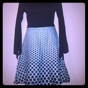 Lovely light blue micro to macro dot skirt